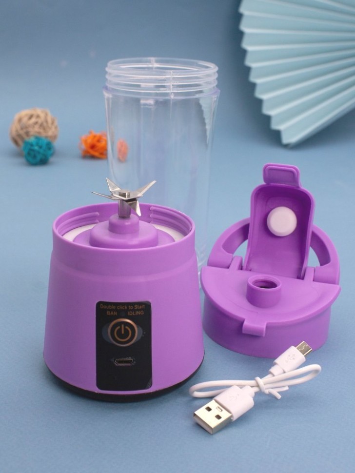 Блендер портативный "Juicy", purple, USB, (24*8 см)