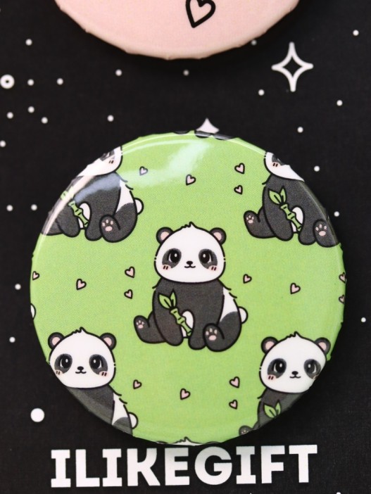 Набор значков 3 шт. iLikeGift Аниме «Panda» 
