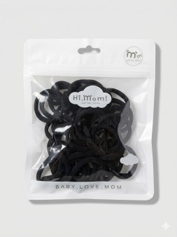 Набор резинок для волос 50 шт. "Daily fashion", black
