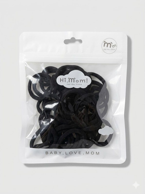 Набор резинок для волос 50 шт. "Daily fashion", black 