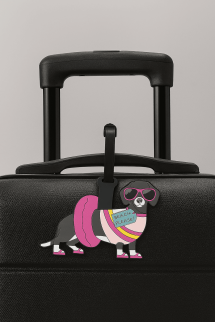 Бирка для багажа "Lap dog", brown