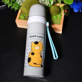 B-HS-6717-Z ТЕРМОС "Cats" grey 500ml 