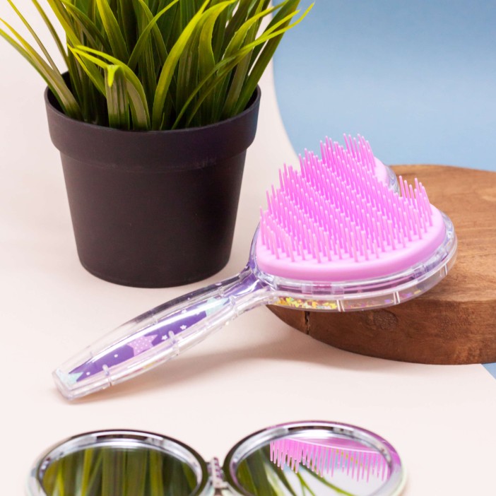 Расческа «Heart starry sky», purple 