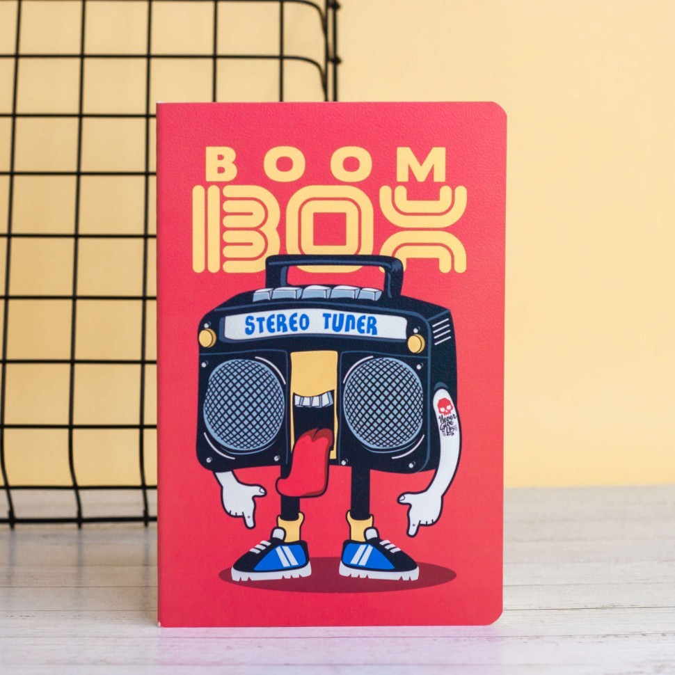 Тетрадь (A5) "Music player box", red (13.5*20.5)