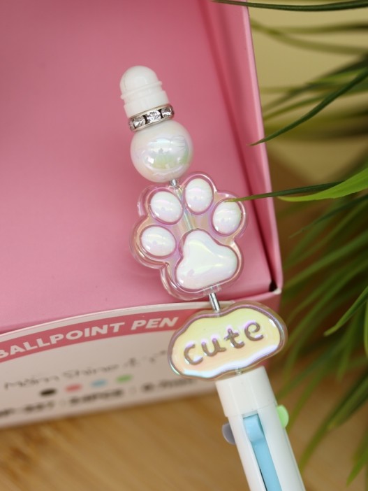Разноцветная ручка 4 в 1 &quot;МЯУ лапка&quot;, white 