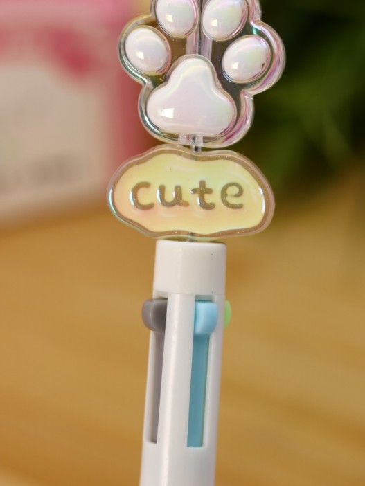 Разноцветная ручка 4 в 1 &quot;МЯУ лапка&quot;, white 