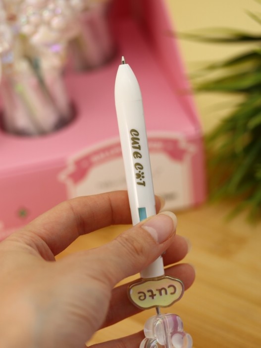 Разноцветная ручка 4 в 1 &quot;МЯУ лапка&quot;, white 