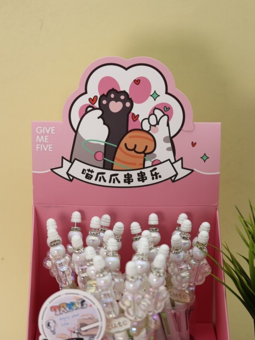 Разноцветная ручка 4 в 1 &quot;МЯУ лапка&quot;, white 