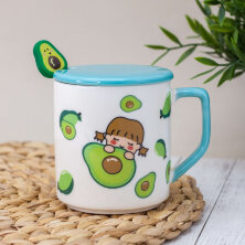 Кружка "Girl with avocado", green (375 ml)