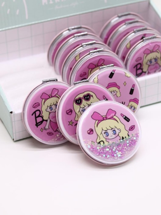 Набор зеркал «Beautiful girl» шоу-бокс 12 шт. (4 цвета) 