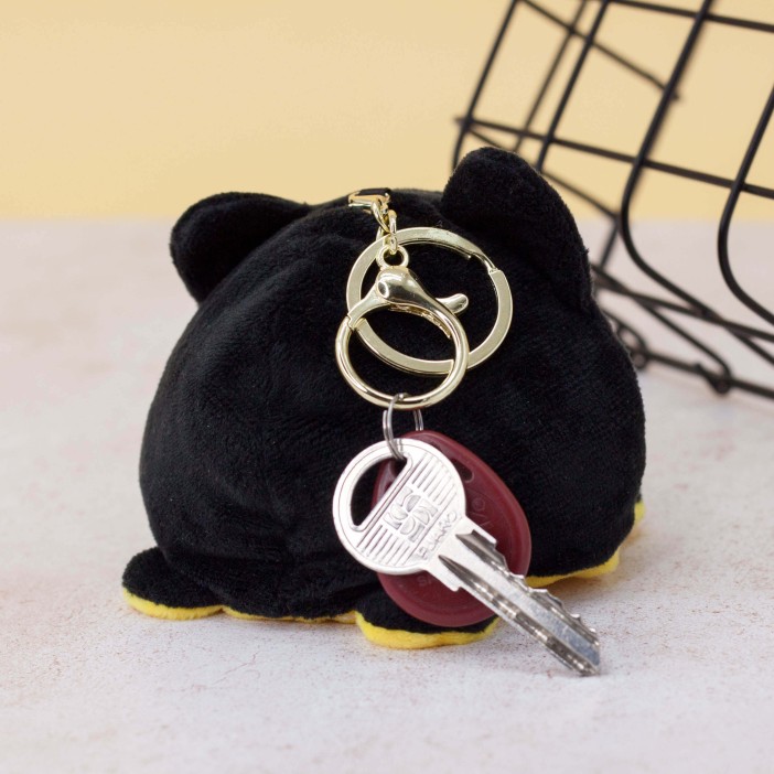 Брелок "Soft cat", yellow-black 