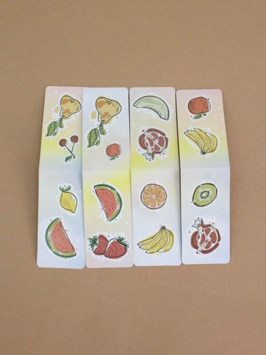 Набор магнитных закладок &quot;Juicy fruits&quot;, 4 шт., 35х70 мм 