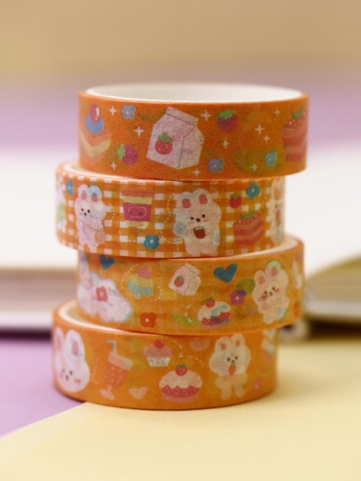 Набор декоративного скотча &quot;Lovely cartoon&quot;, yellow 