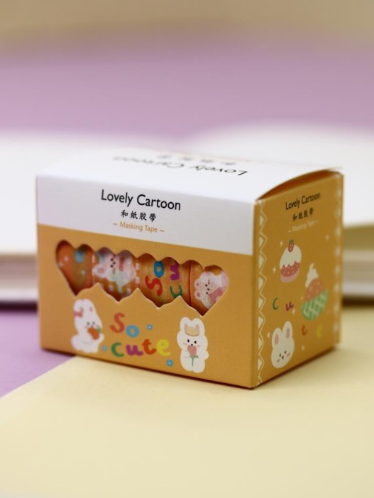 Набор декоративного скотча &quot;Lovely cartoon&quot;, yellow 