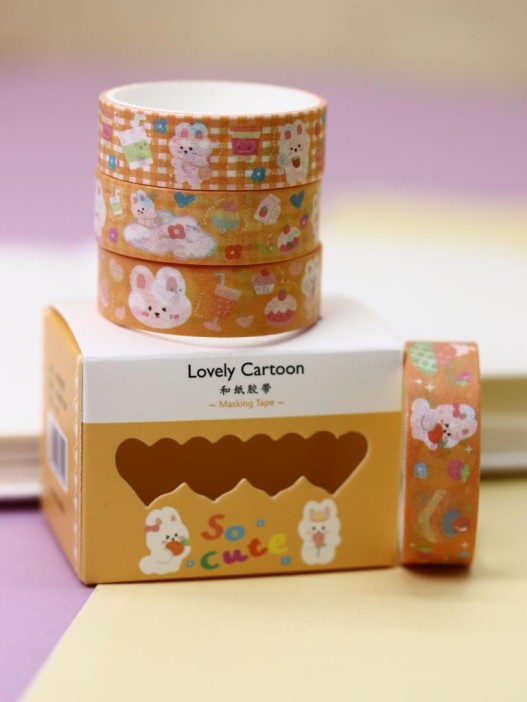 Набор декоративного скотча &quot;Lovely cartoon&quot;, yellow 