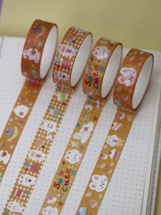 Набор декоративного скотча &quot;Lovely cartoon&quot;, yellow 