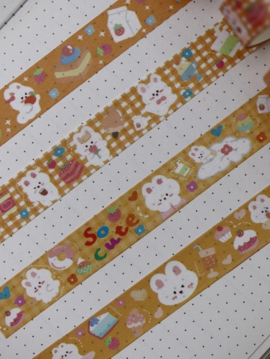 Набор декоративного скотча &quot;Lovely cartoon&quot;, yellow 