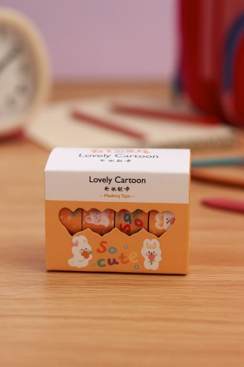 Набор декоративного скотча "Lovely cartoon", yellow