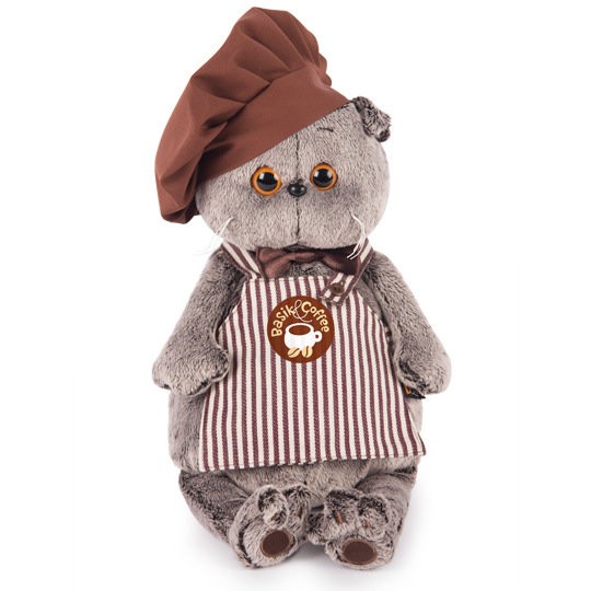 Мягкая игрушка "Басик - бариста" (25см) 