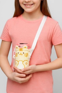Футляр плюшевый для термоса &quot;Furry buddies&quot;, cat (15*10 см)