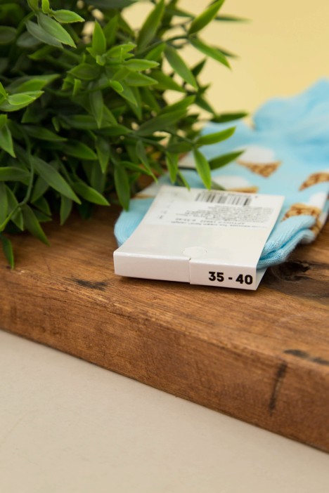 Носки женские "Ice cream horn", голубой, р. 35-40 