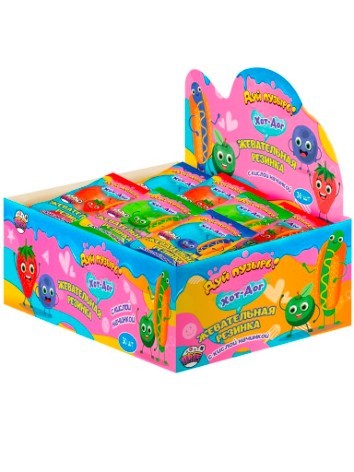 Жевательная резинка с кислой начинкой «Дуй пузырь! Хот-дог», 30 шт. 