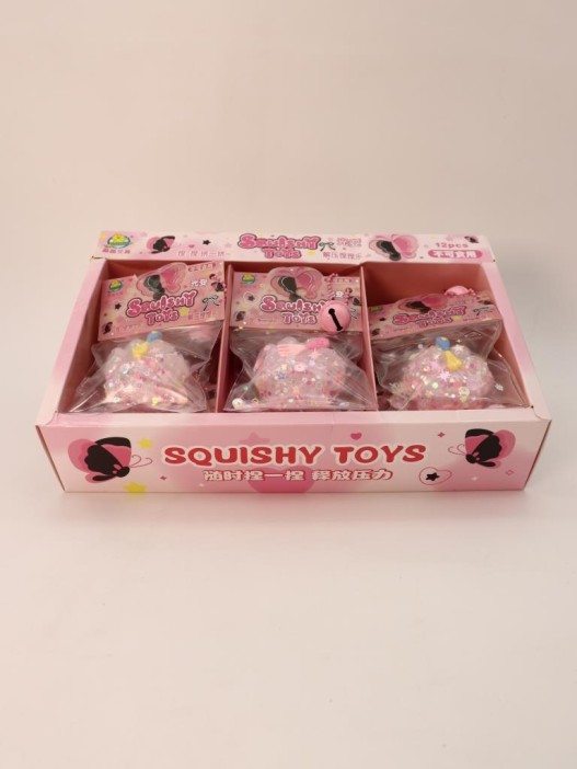 Мялка - антистресс «Магическая Таба ЛАПКА», розовая, шоу-бокс 12 шт. 