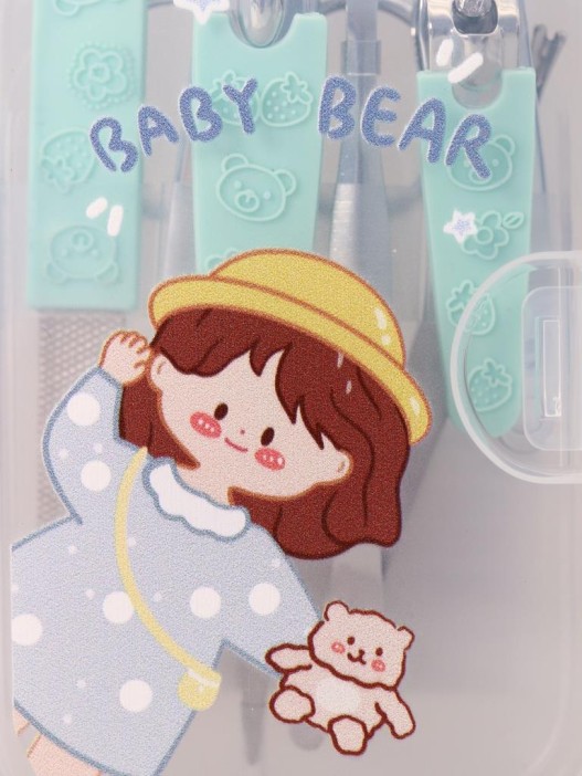 Маникюрный набор &quot;Anime girl bear&quot;, blue 