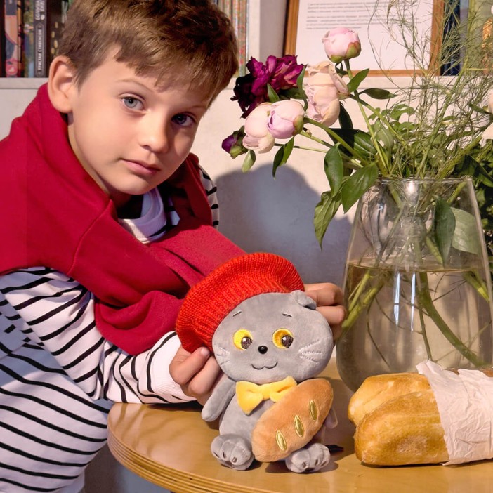 Мягкая игрушка "Кот Басик Бонжур" (16 см) 