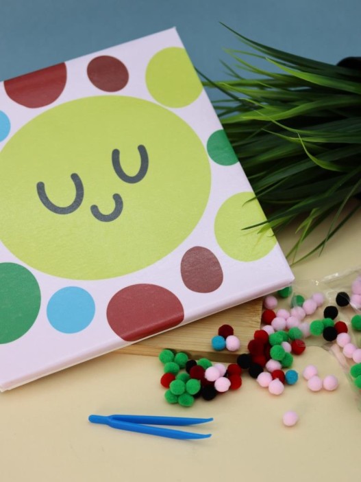 Картина из помпонов на подрамнике Draw Me! «Sun», (20 х 20 см) 