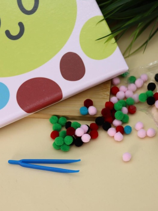 Картина из помпонов на подрамнике Draw Me! «Sun», (20 х 20 см) 