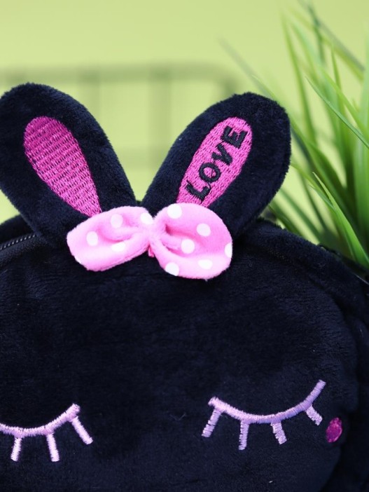 Сумочка плюшевая &quot;Black hare&quot;, black (10*12,5 cm) 