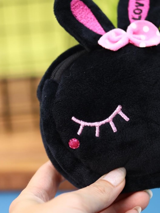 Сумочка плюшевая &quot;Black hare&quot;, black (10*12,5 cm) 