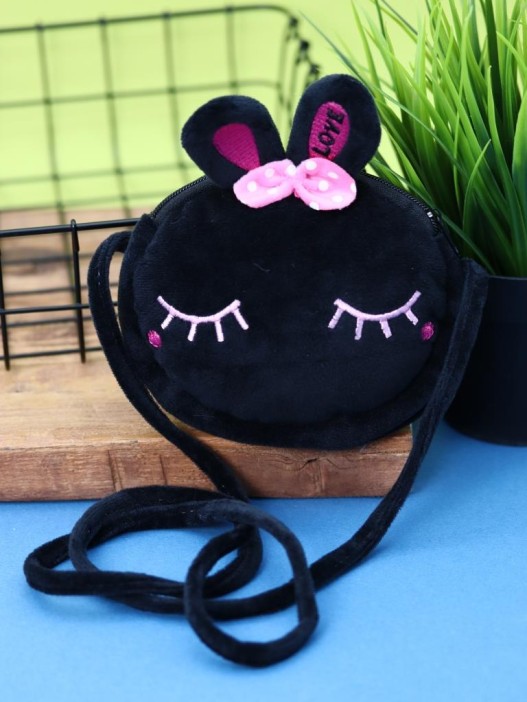 Сумочка плюшевая &quot;Black hare&quot;, black (10*12,5 cm) 