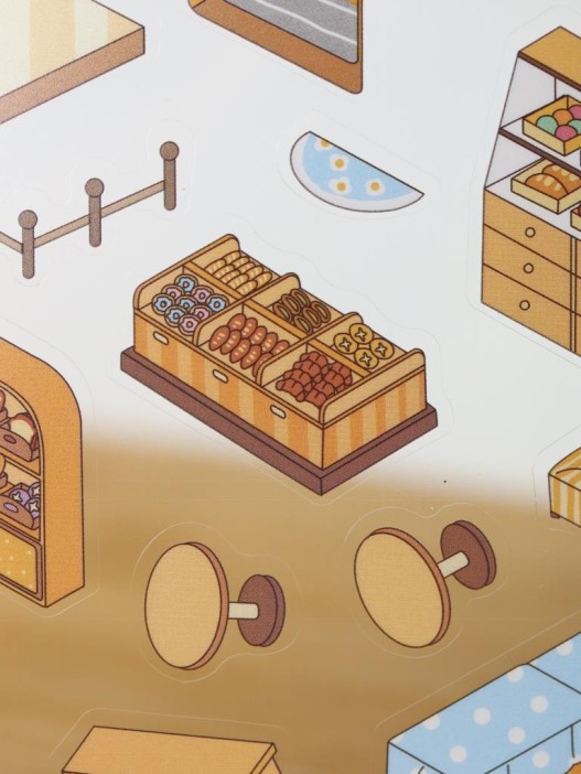 Наклейки+пинцет для творчества румбокс "Кафе", коричневые (16*20 см) 