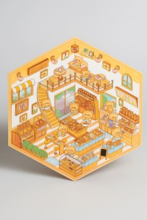 Наклейки+пинцет для творчества румбокс &quot;Кафе&quot;, коричневые (16*20 см)