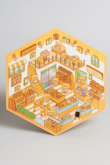 Наклейки+пинцет для творчества румбокс "Кафе", коричневые (16*20 см)