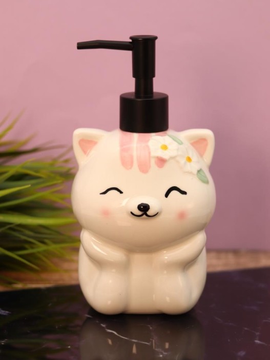 Дозатор для жидкого мыла «Kitty with flowers» 