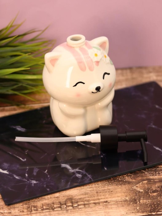 Дозатор для жидкого мыла «Kitty with flowers» 