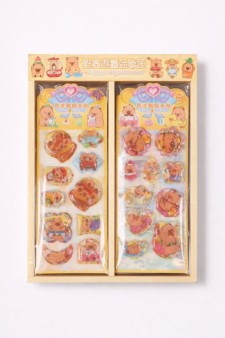 Набор наклеек "Капибара" с плавающими блестками, микс, 9,3x23,5 см