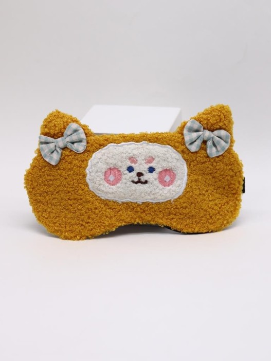 Маска для сна гелевая "Curly cuties", yellow 