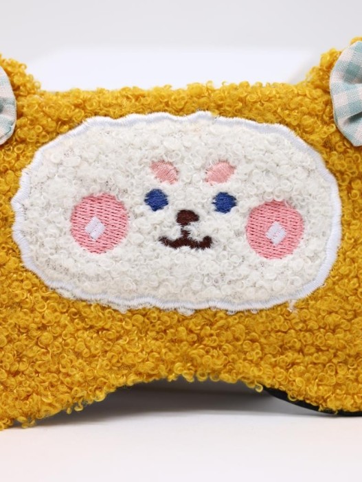 Маска для сна гелевая "Curly cuties", yellow 