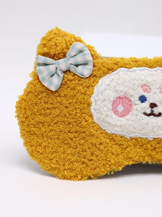 Маска для сна гелевая "Curly cuties", yellow 