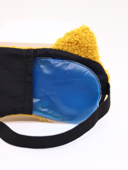 Маска для сна гелевая "Curly cuties", yellow 