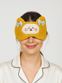 Маска для сна гелевая "Curly cuties", yellow