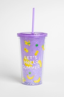 Тамблер &quot;Hello summer&quot;, purple