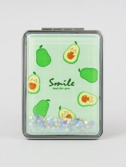 Зеркало-шейкер раскладное "Sparkles avocado" many (8*6 см)
