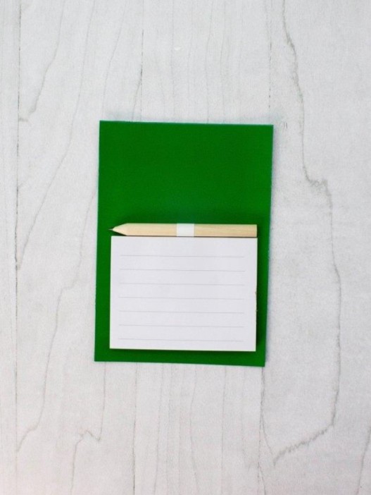 Магнитный блок для записей с карандашом «Simple», green, 10х14 см 
