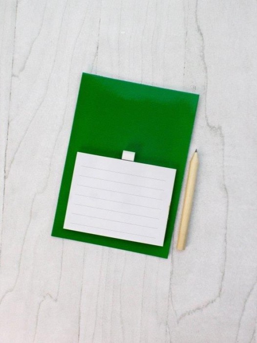 Магнитный блок для записей с карандашом «Simple», green, 10х14 см 