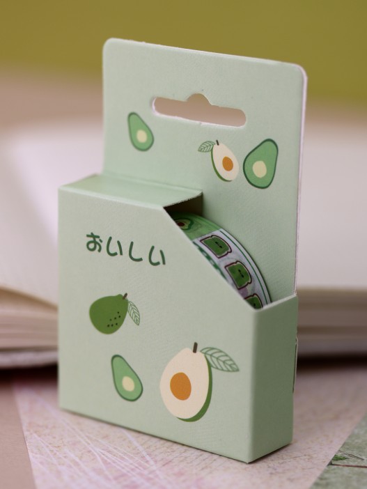 Декоративный скотч «Funny avocado», avogreen 